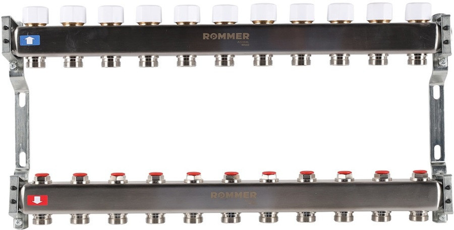 Для отопления Rommer 1"/3/4"x11 с запорными клапанами (RMS-3200-000011)