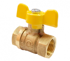 Кран шаровый газовый VALFEX 1/2&quot; ВН/ВН бабочка 11Б27фтМ
