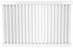 Стальной трубчатый радиатор 2-колончатый Rommer RST 2050/20 боковое подключение RAL9016