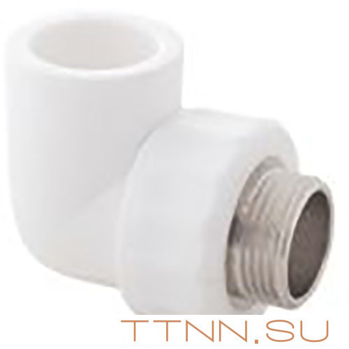 Угольник РосТурПласт PN25 комбинированный, наруж. резьба 32х3/4" арт.10805