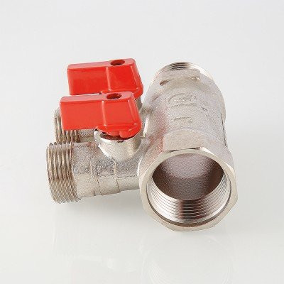 Коллектор с отсекающими кранами Valtec 1"х2 выхода Евроконус 3/4 VTc.580.NE.0602