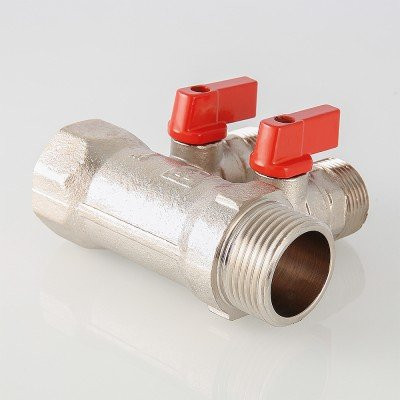 Коллектор с отсекающими кранами Valtec 1"х2 выхода Евроконус 3/4 VTc.580.NE.0602