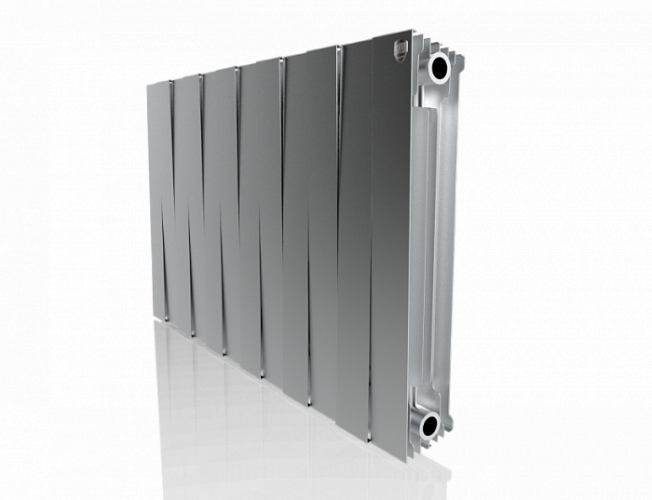 Биметаллический радиатор Royal Thermo Pianoforte 500 VD 12 секц. Silver Satin