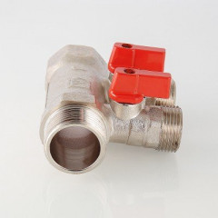 Коллектор с отсекающими кранами Valtec 1"х3 выхода Евроконус 3/4 VTc.580.NE.0603