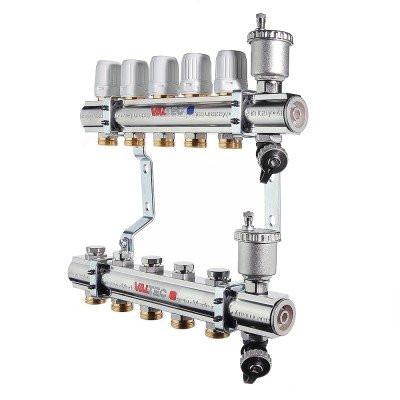 Коллекторный блок Valtec VTc.594.EMNX.0606 1", 6 x 3/4" евроконус