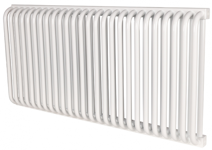 Стальной трубчатый радиатор 2-колончатый Rommer RST 2050/26 боковое подключение RAL9016