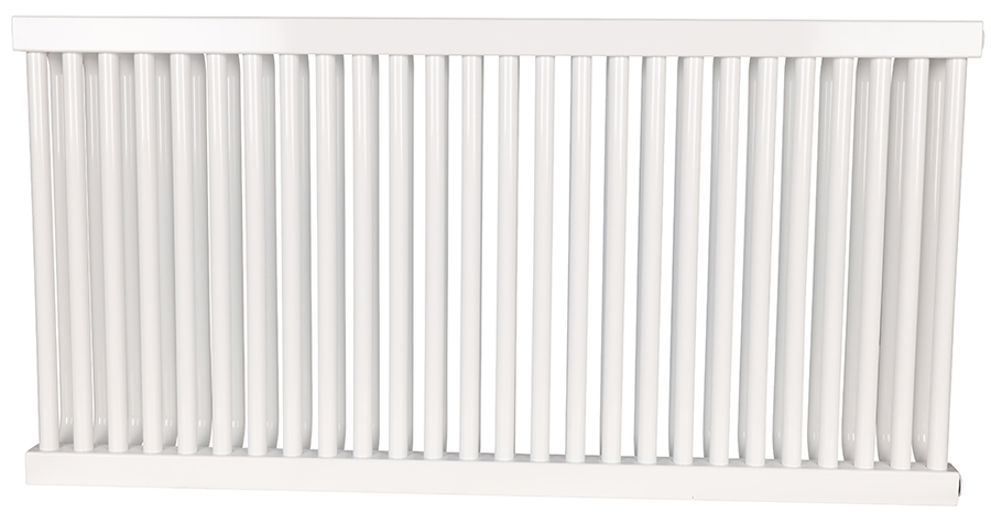 Стальной трубчатый радиатор 2-колончатый Rommer RST 2050/26 боковое подключение RAL9016