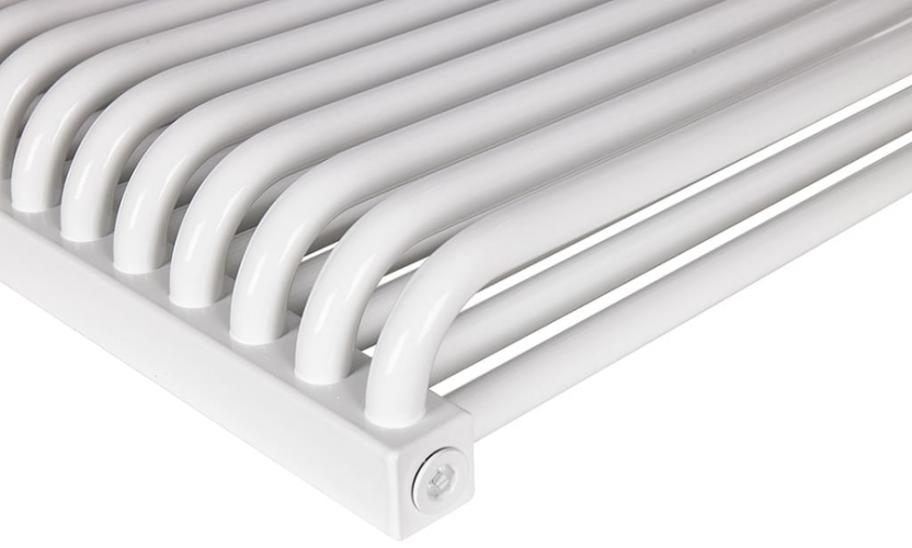 Стальной трубчатый радиатор 2-колончатый Rommer RST 2050/28 боковое подключение RAL9016