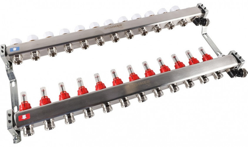 Для отопления Rommer 1"/3/4"x12 с расходомерами (RMS-1201-000012)