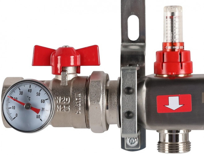 Для отопления Rommer 1"/3/4"x12 с расходомерами (RMS-1210-000012)