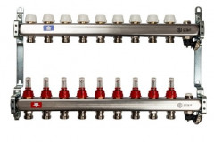 Коллекторный блок STOUT 1&quot;х9х3/4 с расходомерами