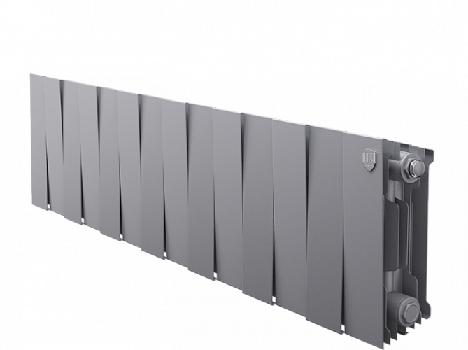 Биметаллический радиатор Royal Thermo Piano Forte 200 /Silver Satin 14 секц.