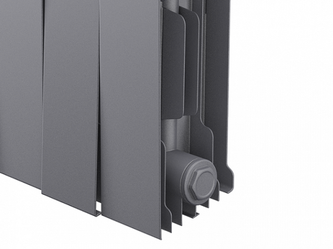 Биметаллический радиатор Royal Thermo Piano Forte 200 /Silver Satin 14 секц.