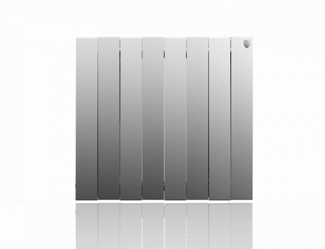 Биметаллический радиатор Royal Thermo Pianoforte 500 VD 8 секц. Silver Satin