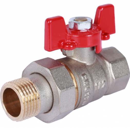 Кран шаровой ROMMER с накидной гайкой 3/4" RBV-0005-0510220 FM