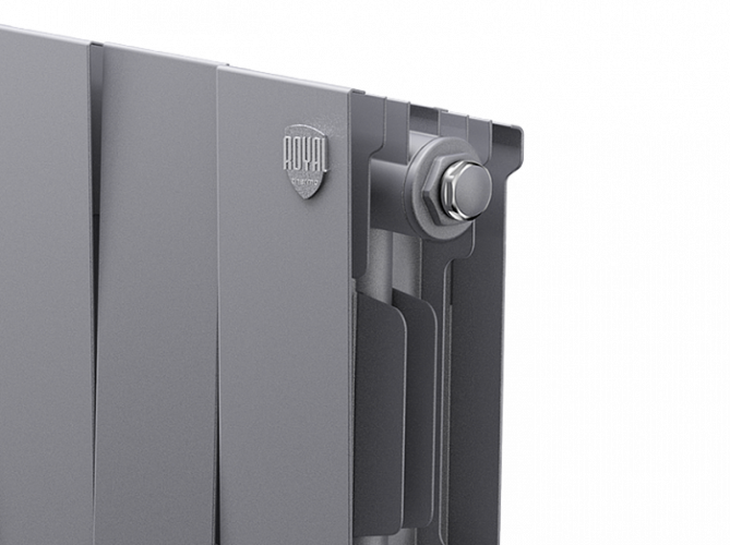 Биметаллический радиатор Royal Thermo Piano Forte 200 /Silver Satin 16 секц.