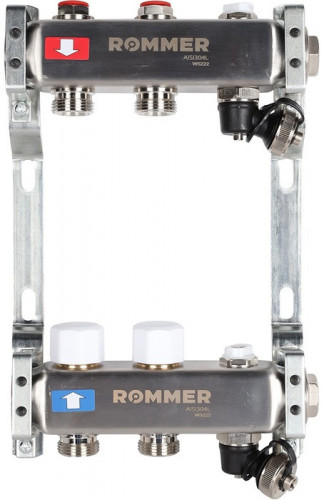 Для отопления Rommer 1"/3/4"x2 с запорными клапанами (RMS-3201-000002)