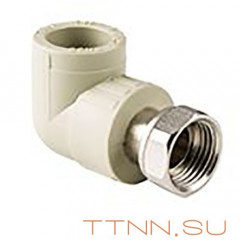 Угольник РосТурПласт с накидной гайкой на метал. штуцере 25х3/4&quot; арт.15831