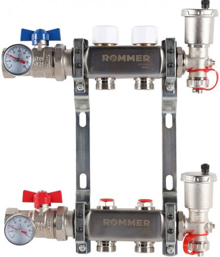 Для отопления Rommer 1"/3/4"x2 с запорными клапанами (RMS-3210-000002)