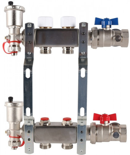 Для отопления Rommer 1"/3/4"x2 с запорными клапанами (RMS-3210-000002)