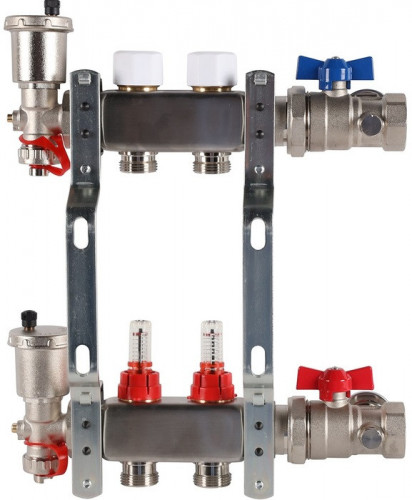 Для отопления Rommer 1"/3/4"x2 с расходомерами (RMS-1210-000002)