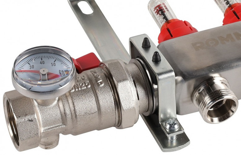 Для отопления Rommer 1"/3/4"x2 с расходомерами (RMS-1210-000002)