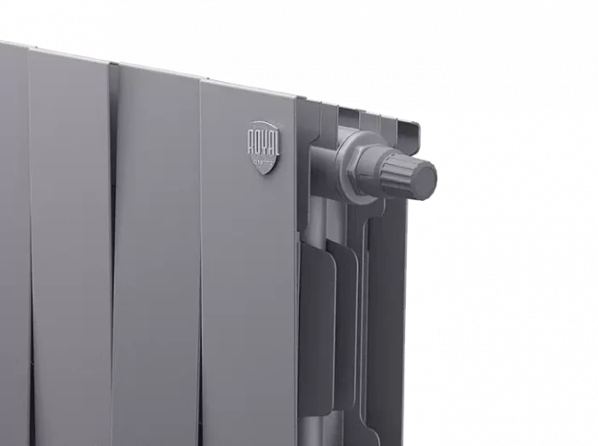 Биметаллический радиатор отопления Royal Thermo PianoForte 200 12 секций Silver Satin VDR