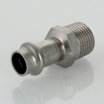 Соединитель из нержавеющей стали с наружной резьбой Valtec 15х1/2"
