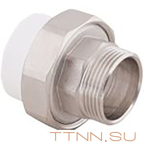 Муфта РосТурПласт комбинированная разъемная (американка), наруж. резьба  20х1/2" арт.10640