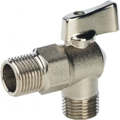 Кран шаровой угловой для стиральных машин STOUT 1/2х1/2"