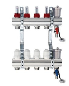 Коллекторная группа TIM KC004 4 выхода без кранов латунь