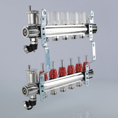 Коллекторный блок Valtec VTc.596.EMNX.0612 1", 12 x 3/4" евроконус