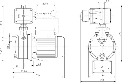 Установка водоснабжения Wilo FWJ 202 EM/3