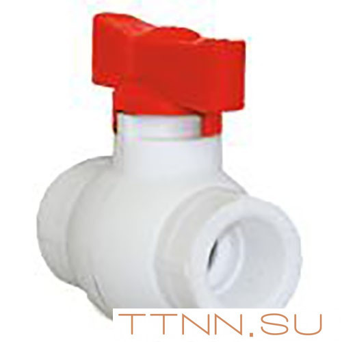 Кран РосТурПласт шаровой бабочка красный 25 арт.14977