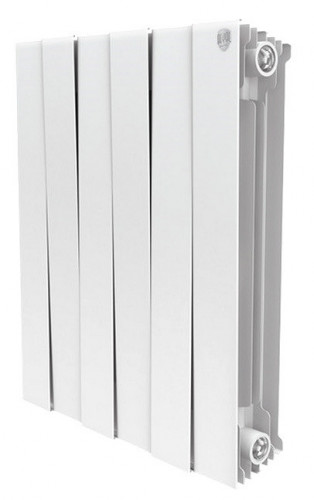 Биметаллический радиатор Royal Thermo Piano Forte 500/Bianco Traffico 8 секц.