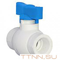 Кран РосТурПласт шаровой бабочка синий 20 арт.14617