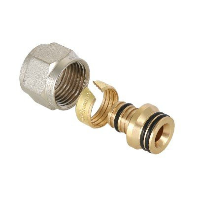 Фитинг обжимной евроконус с накидной гайкой VALTEC VTc.710.N.1604 16x1/2"