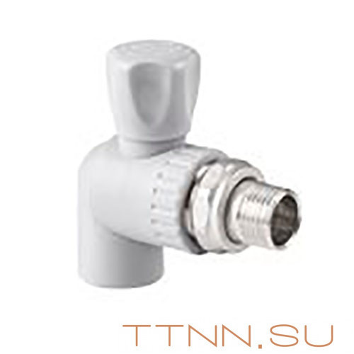 Кран РосТурПласт шаровой для радиатора угловой 20х1/2" арт.27807