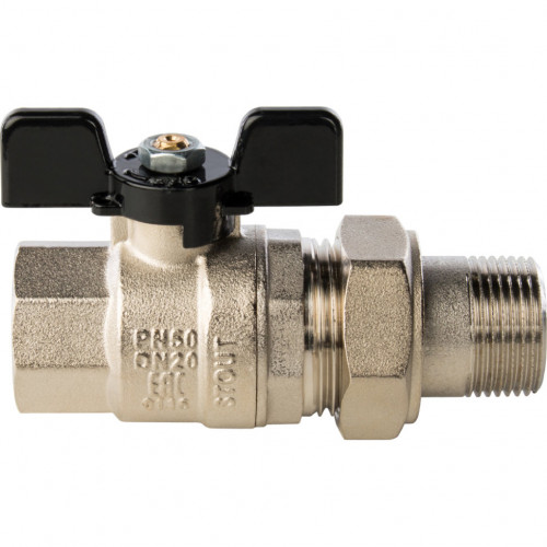 Кран шаровой с накидной гайкой STOUT 3/4" SVB-0007-000020