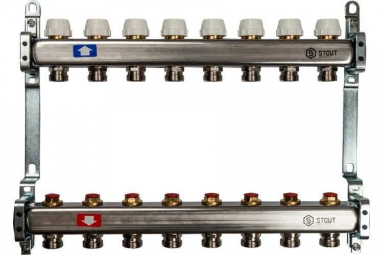 Коллектор с запорными клапанами STOUT SMS 0922 000008