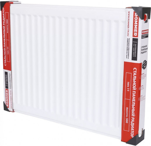 Стальной панельный радиатор Тип 11 Rommer Compact 11/400/400 боковое подключение