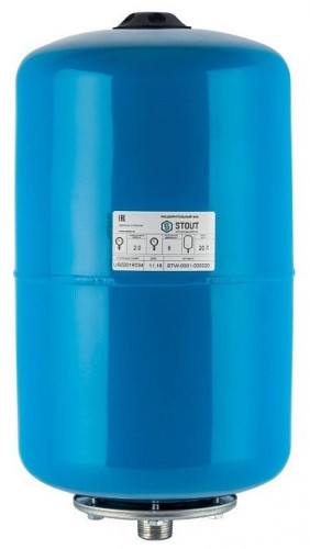 Гидроаккумуляторы STOUT 20л/8-10бар вертикальный (STW-0001-000020)