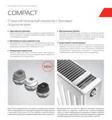 Стальной панельный радиатор Тип 21 Royal Thermo COMPACT 21-600-1500