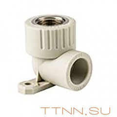 Угольник РосТурПласт PN25 комб. с креплением (водорозетка) внутренняя резьба 25x3/4&quot; арт.15919