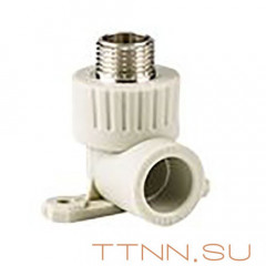 Угольник РосТурПласт PN25 комб. с креплением (водорозетка) наружная резьба 25x1/2&quot; арт.15921