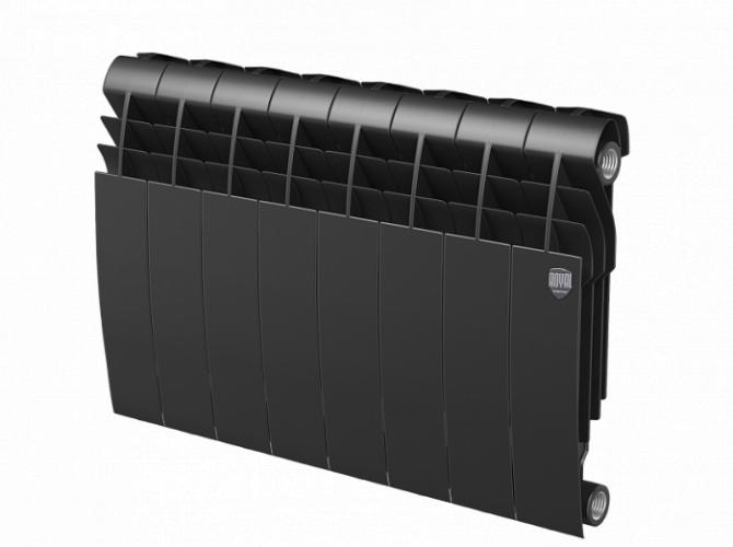 Биметаллический радиатор Royal Thermo Biliner 350 VD 8 секц. Noir Sable