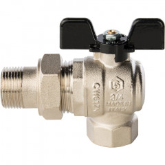 Кран шаровой с накидной гайкой угловой STOUT 3/4&quot; SVB-0008-000020