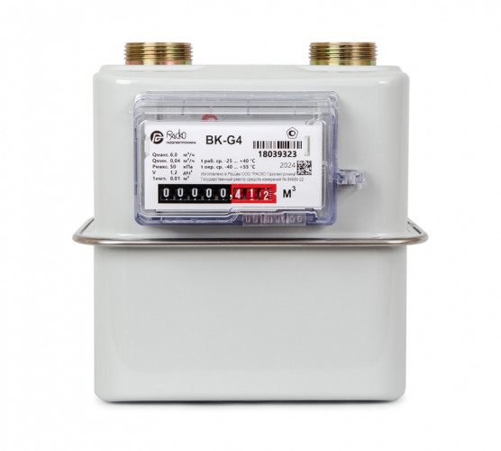 Счётчик газа ВК-G4 левый РАСКО Газэлектроника