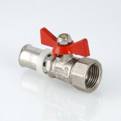 Кран шаровый под пресс бабочка Valtec 16х1/2 VT.242.N.1604