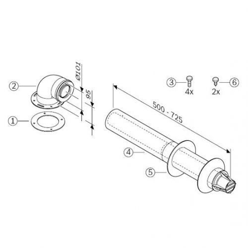 Комплект коаксиальный с антиобледенителем WERTRUS А-020/1